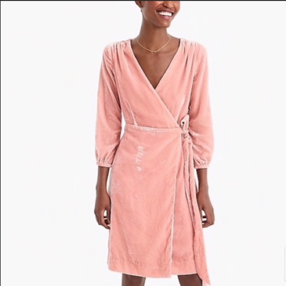 J. Crew Wrap dress in drapey velvet